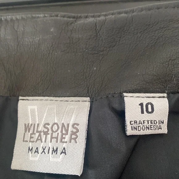 Wilson’s Leather black leather pants size 10 - Picture 2 of 4